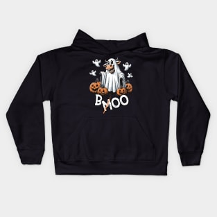 Spook-a-Moo: Halloween's Cutest Cow Kids Hoodie